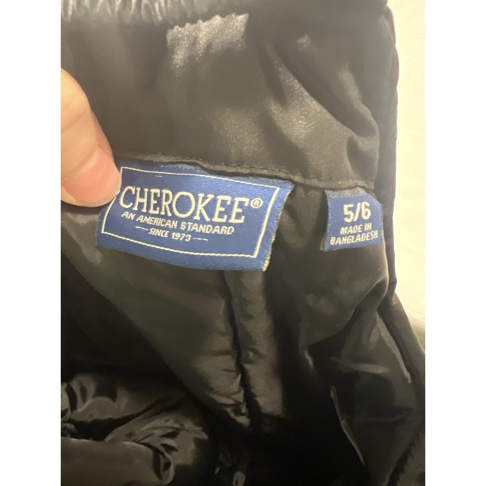Cherokee Black Ski Bibs Snow Bib Pants - Kids Girls Boys Size 5/6 - Picture 2 of 8